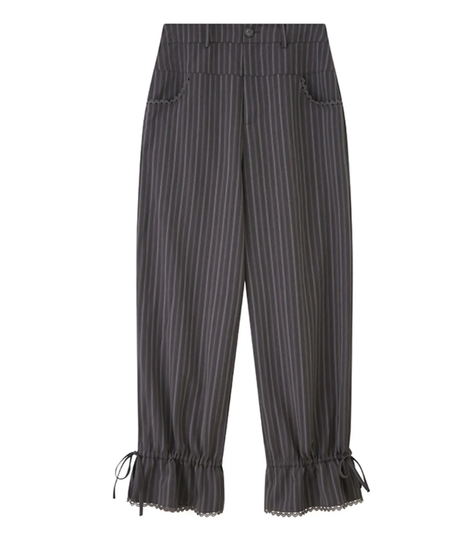 Layered Lace Casual Suit Pants