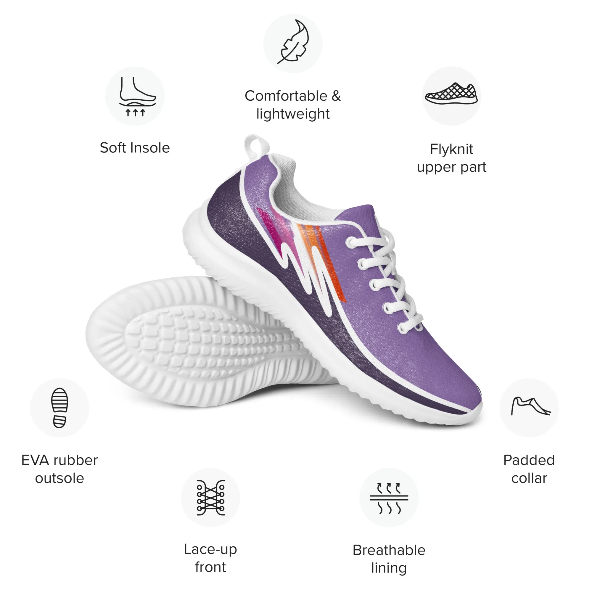 Lesbian Pride Athletic Shoes