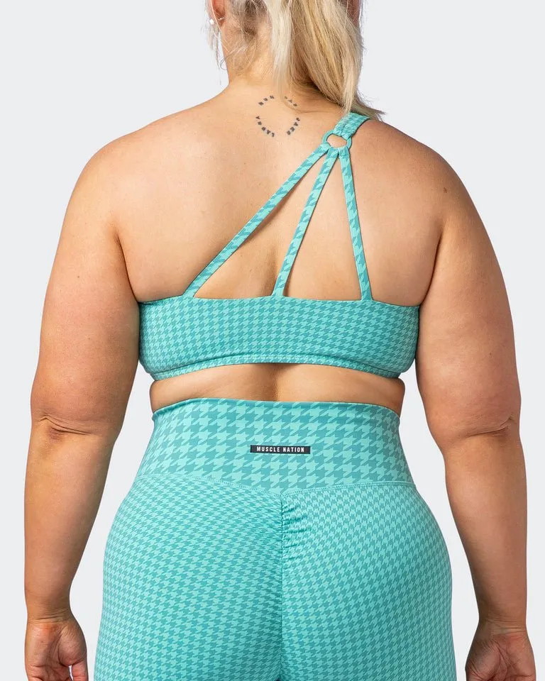 Level Up Bralette - Cascade Houndstooth Print