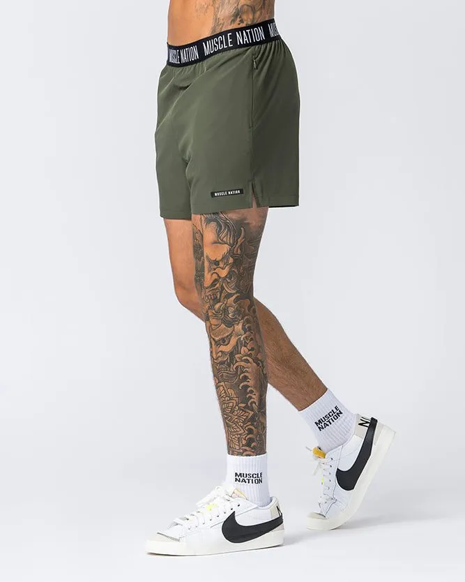 Level Up Training 4" Shorts - Dark Khaki
