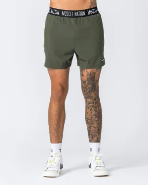 Level Up Training 4" Shorts - Dark Khaki