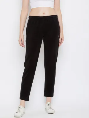 Livfree Women's Solid Lower With Pockets-Black