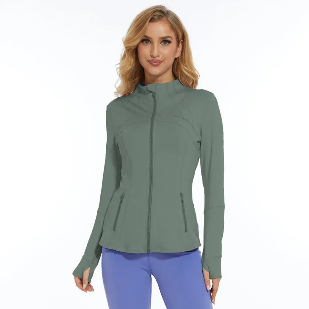 Long Sleeve Activewear Zipper Jacket