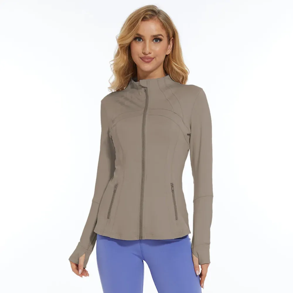 Long Sleeve Activewear Zipper Jacket