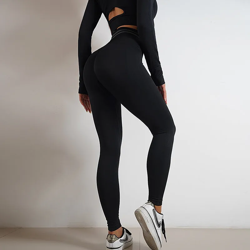 Long Sleeve Tops Workout Set