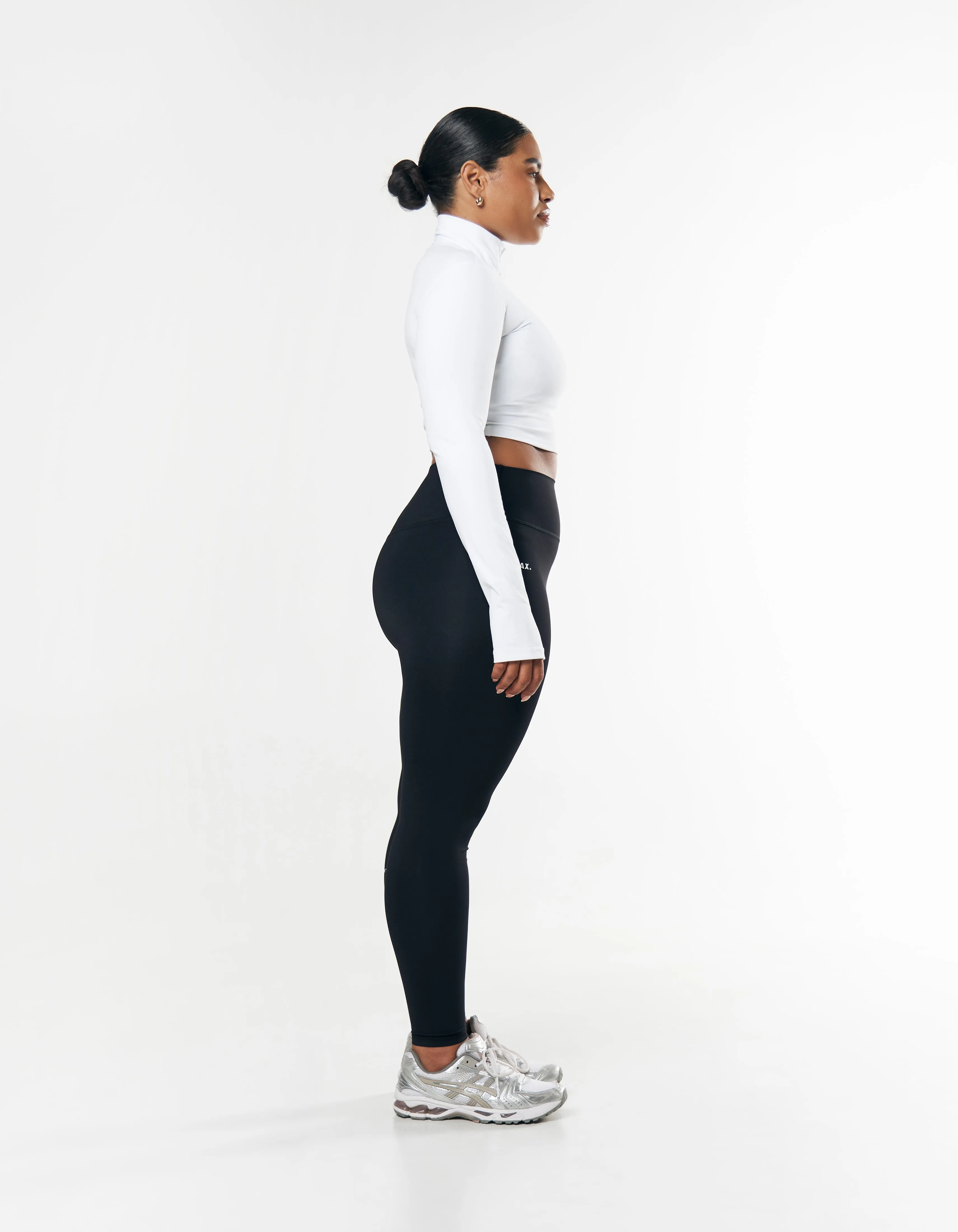Long Sleeve Zip Crop NANDEX ™ - White