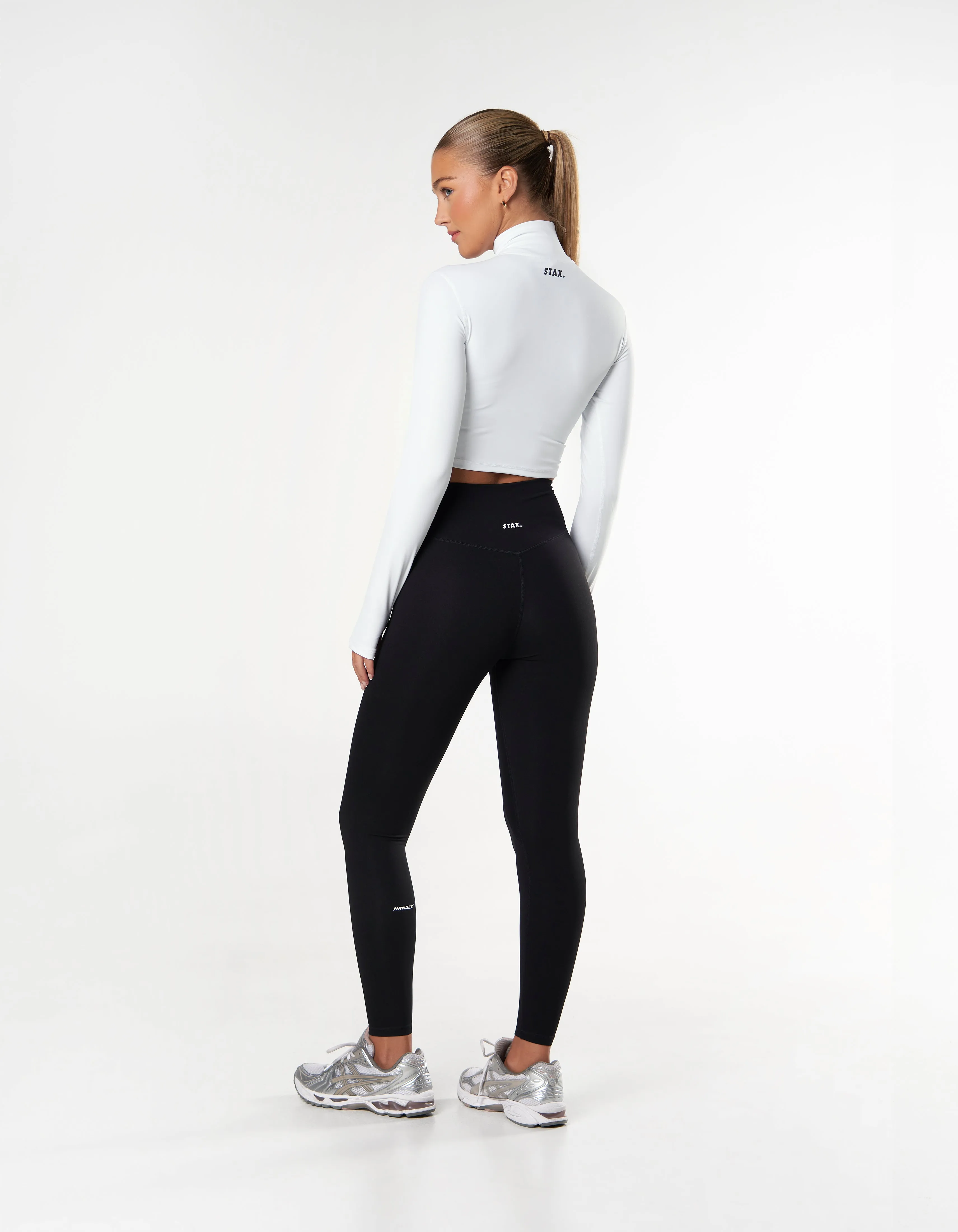 Long Sleeve Zip Crop NANDEX ™ - White