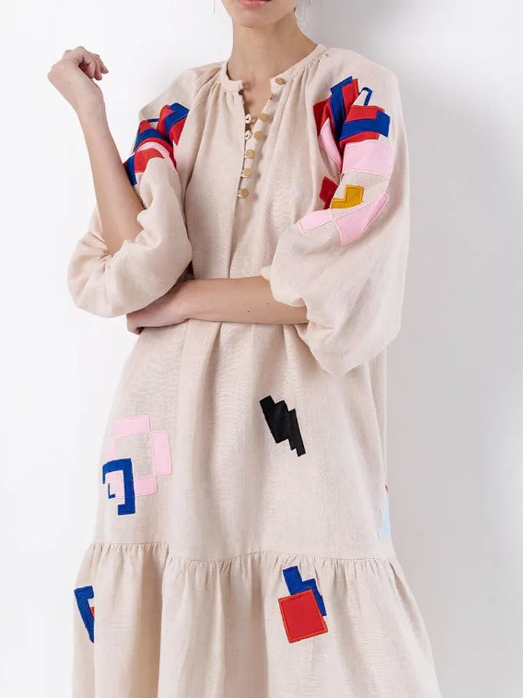Loose Fit Printed Sleeve Casual