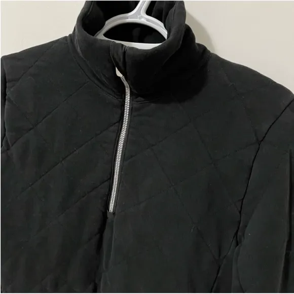 Lululemon Forever Warm 1/4 Zip Quilted Pullover Black size 2