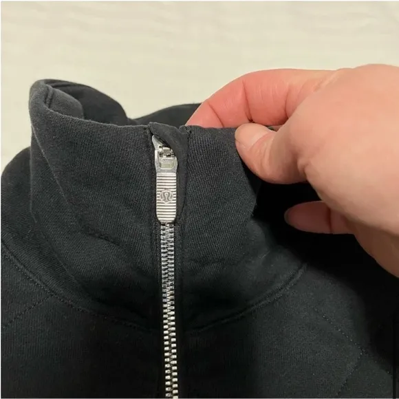 Lululemon Forever Warm 1/4 Zip Quilted Pullover Black size 2