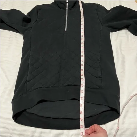 Lululemon Forever Warm 1/4 Zip Quilted Pullover Black size 2