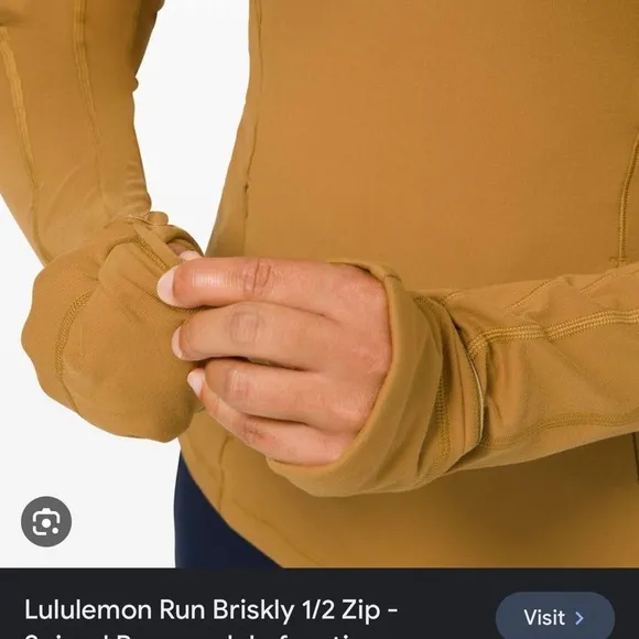 Lululemon Run Briskly Half Zip jacket, Spiced Bronze, Size 8