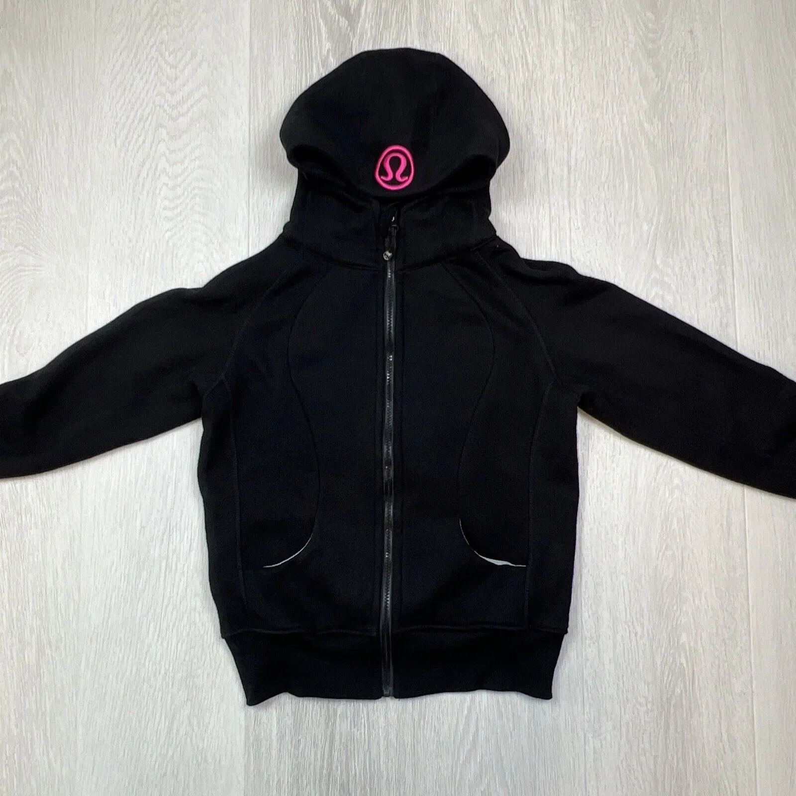 Lululemon Womens Black Full Zip Activewear Hoodie Size 4