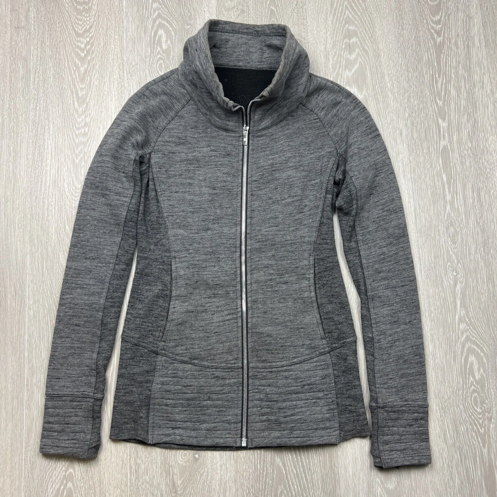 Lululemon Womens Grey Full Zip Activewear Jacket Size Small Approx