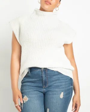 Luna Strong Shoulder Turtleneck | Soft White
