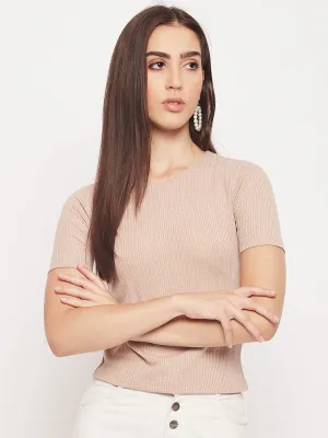 Madame Keyhole Detailed Beige Top