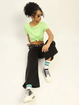 Madame Wide Leg Charcoal Black Cotton Jeans