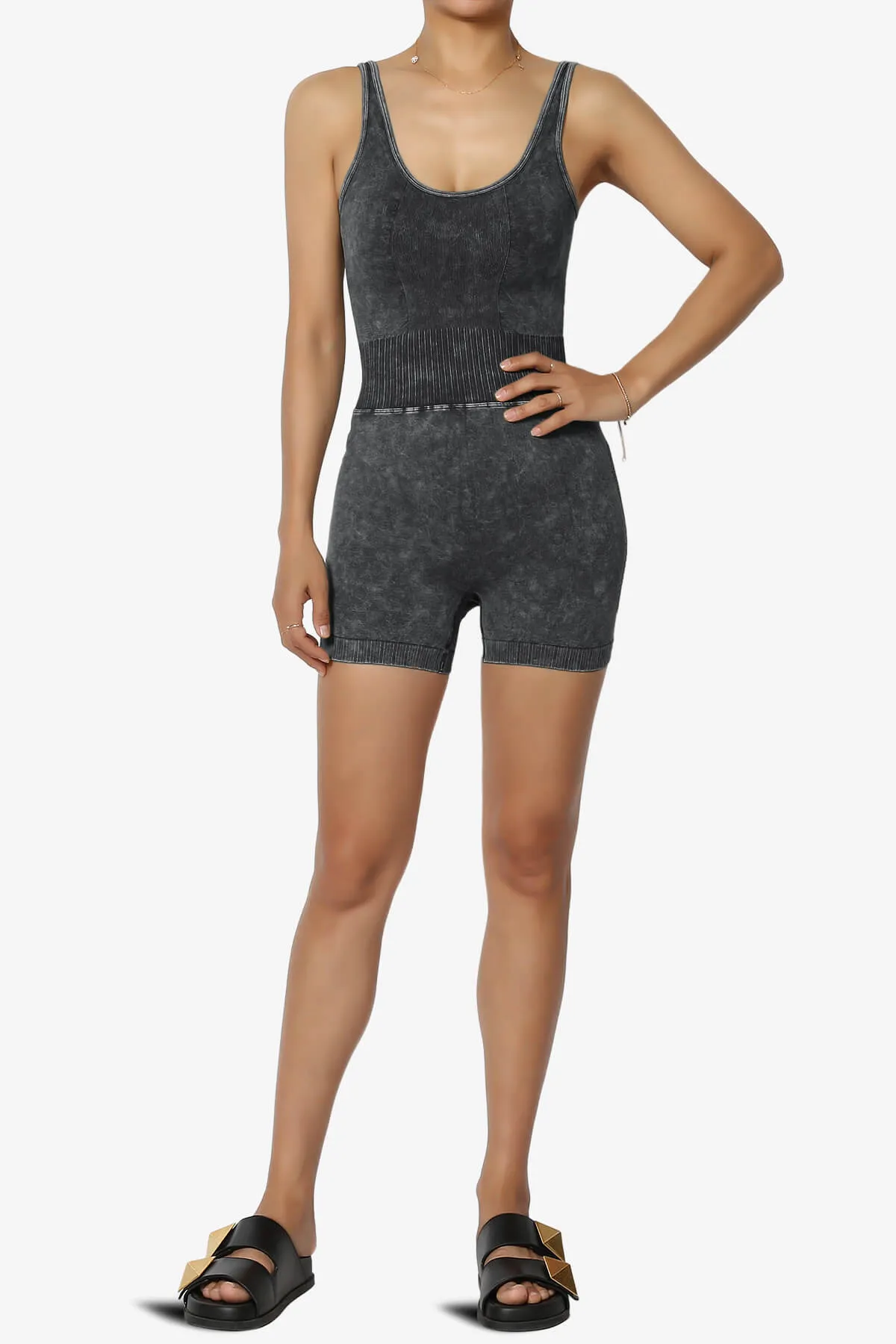 Madrid Padded Washed Seamless Tank Romper