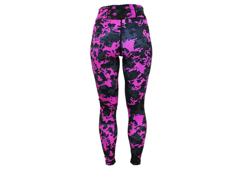Magenta Camo leggings with pockets