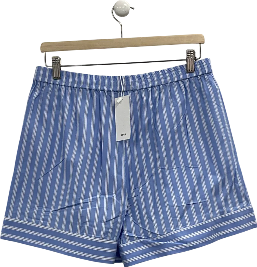 MANGO Blue Pop Stripe Shorts UK XL