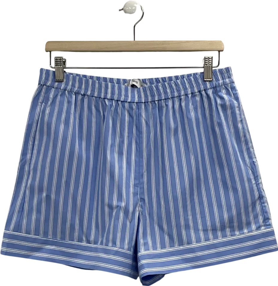 MANGO Blue Pop Stripe Shorts UK XL