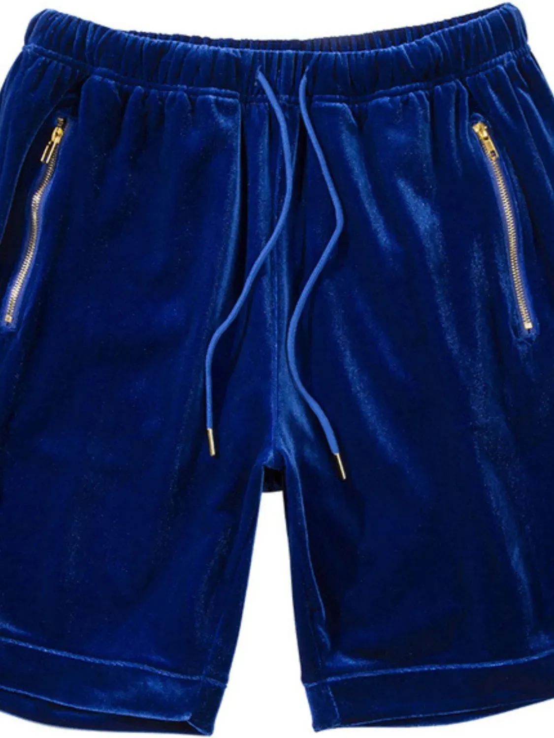 Men's Drawstring Pocketed Shorts with Zip