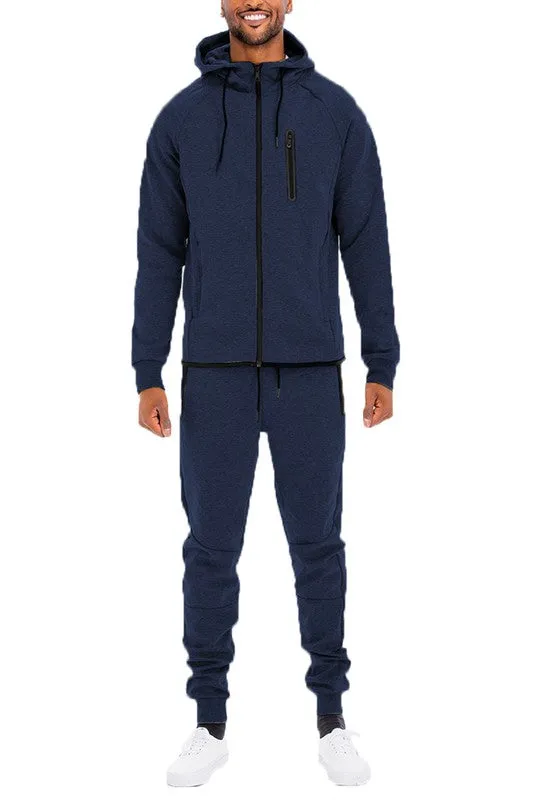 Men's Full Zip Hoodie & Sweat Pants Track Suit