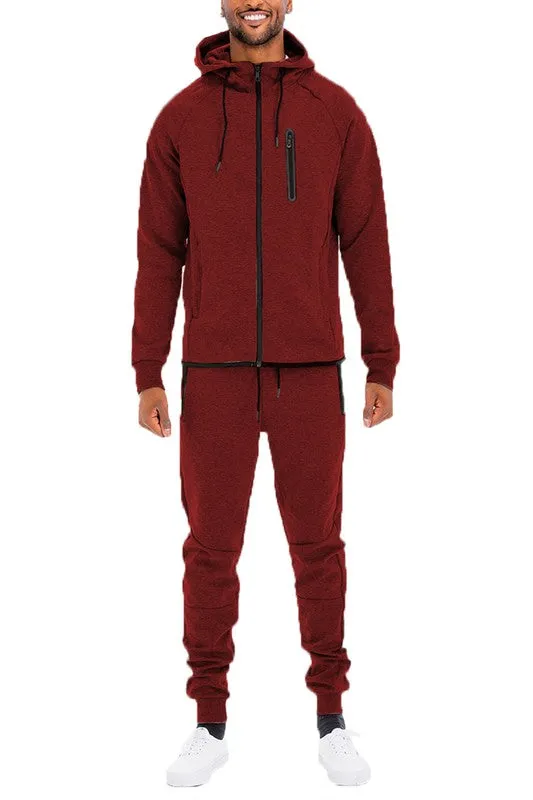 Men's Full Zip Hoodie & Sweat Pants Track Suit