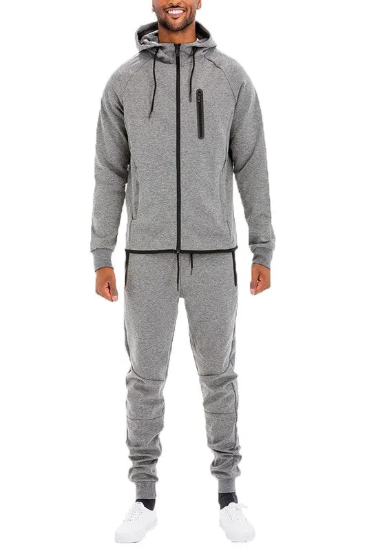 Men's Full Zip Hoodie & Sweat Pants Track Suit