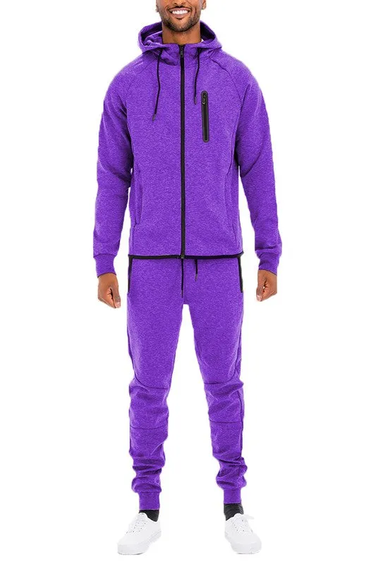 Men's Full Zip Hoodie & Sweat Pants Track Suit