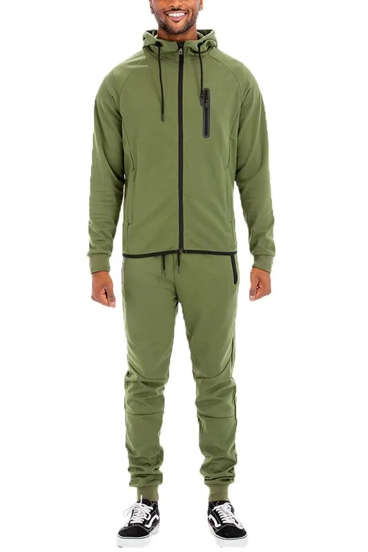 Men's Full Zip Hoodie & Sweat Pants Track Suit
