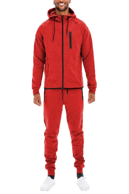 Men's Full Zip Hoodie & Sweat Pants Track Suit