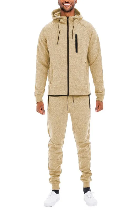 Men's Full Zip Hoodie & Sweat Pants Track Suit