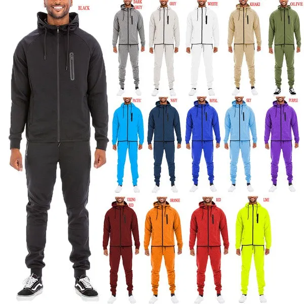 Men's Full Zip Hoodie & Sweat Pants Track Suit