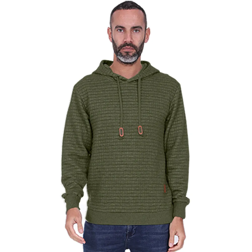 Men's Overhead Textured Hoodie - Grey