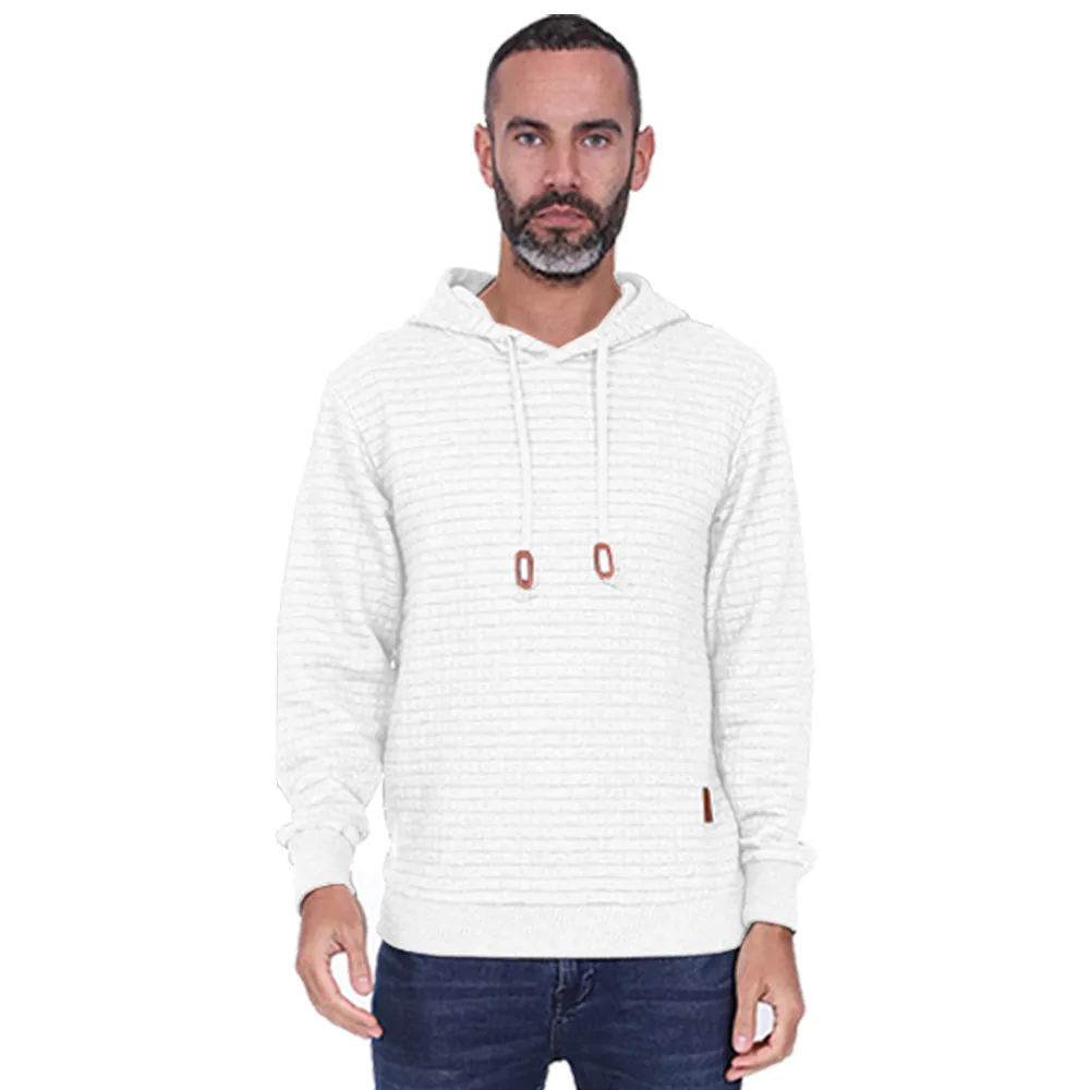Men's Overhead Textured Hoodie - Grey