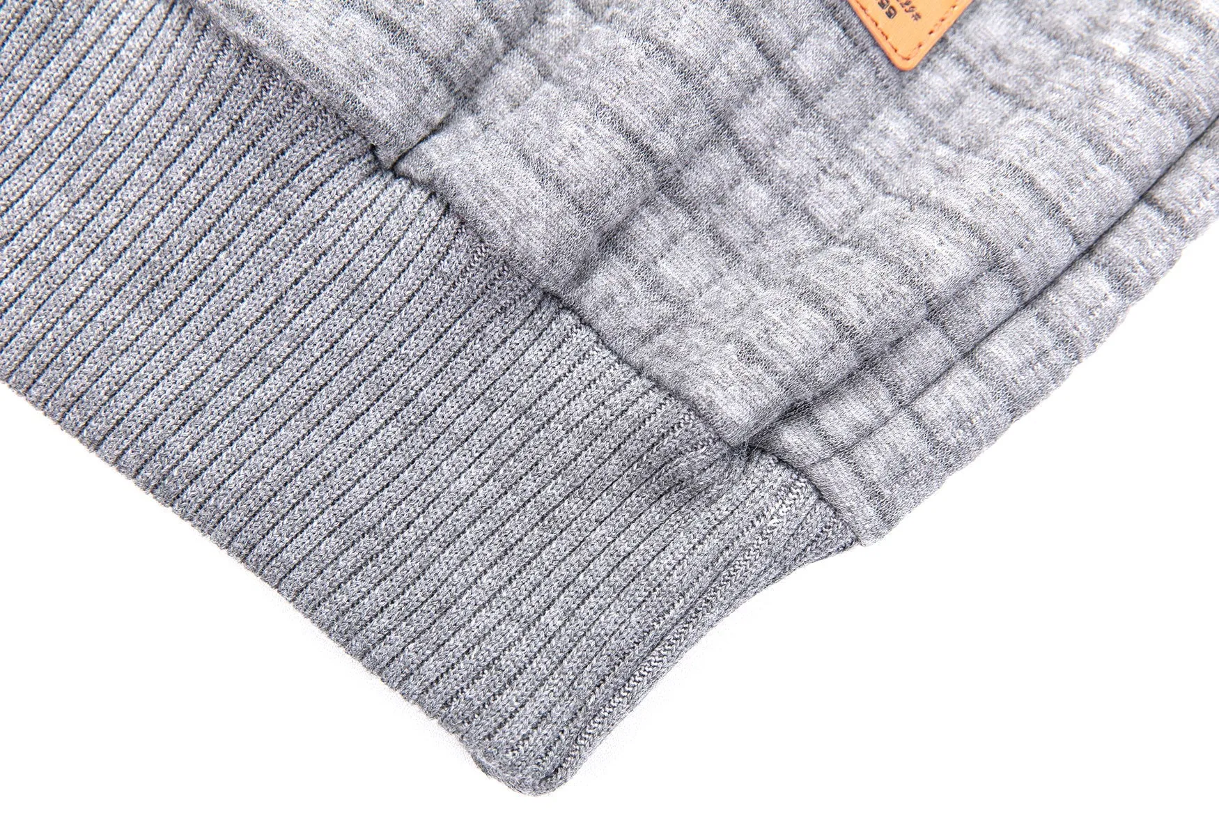 Men's Overhead Textured Hoodie - Grey