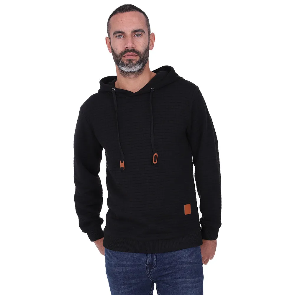 Men's Overhead Textured Hoodie - Grey