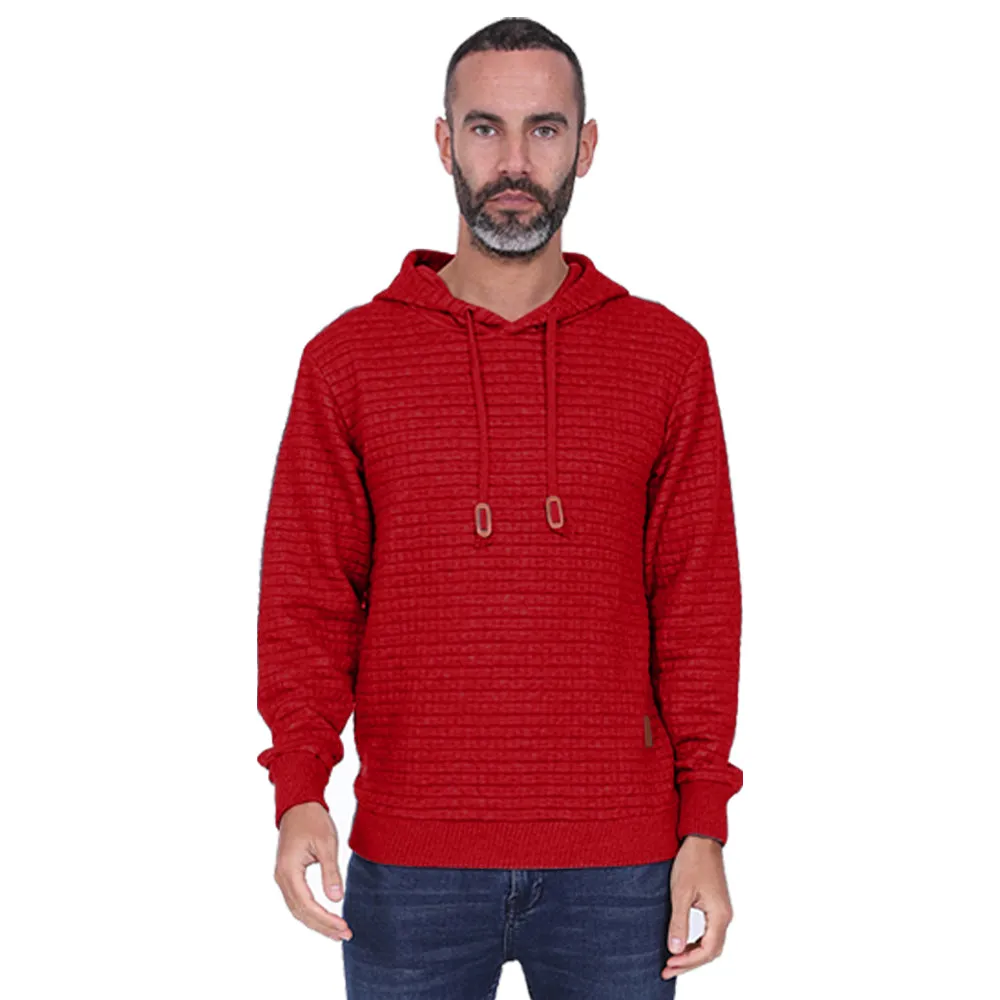 Men's Overhead Textured Hoodie - Grey