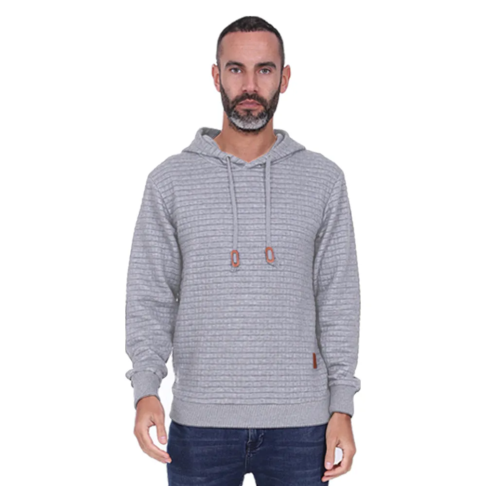 Men's Overhead Textured Hoodie - Grey