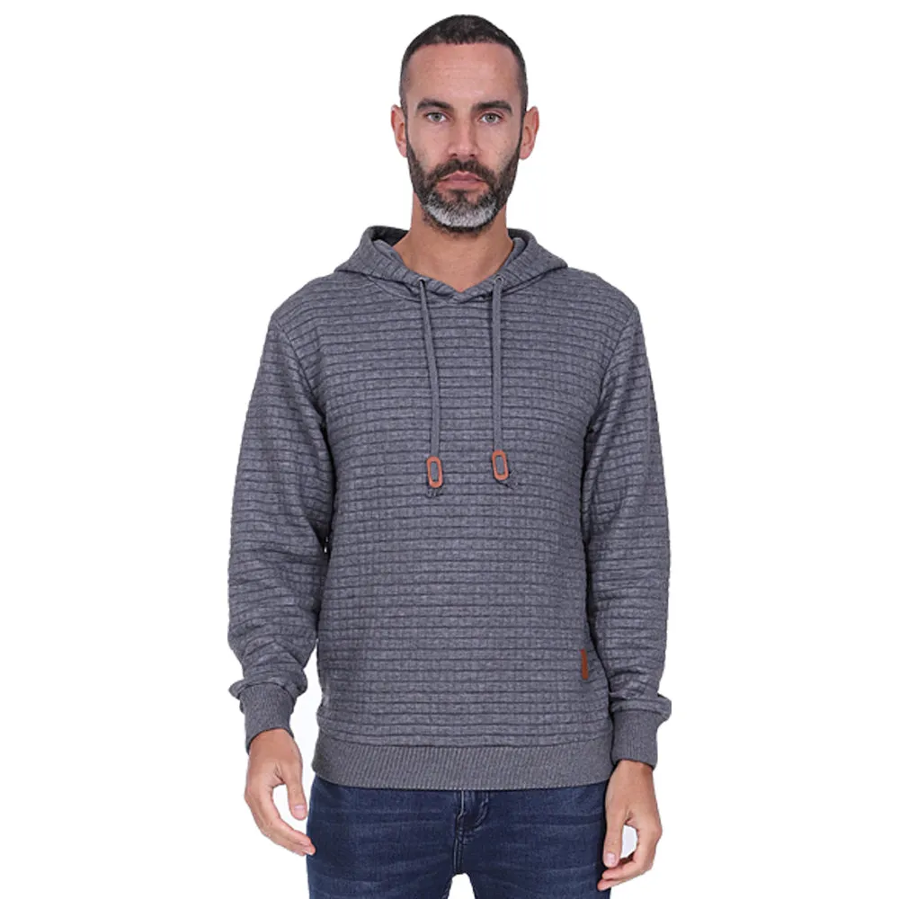 Men's Overhead Textured Hoodie - Grey