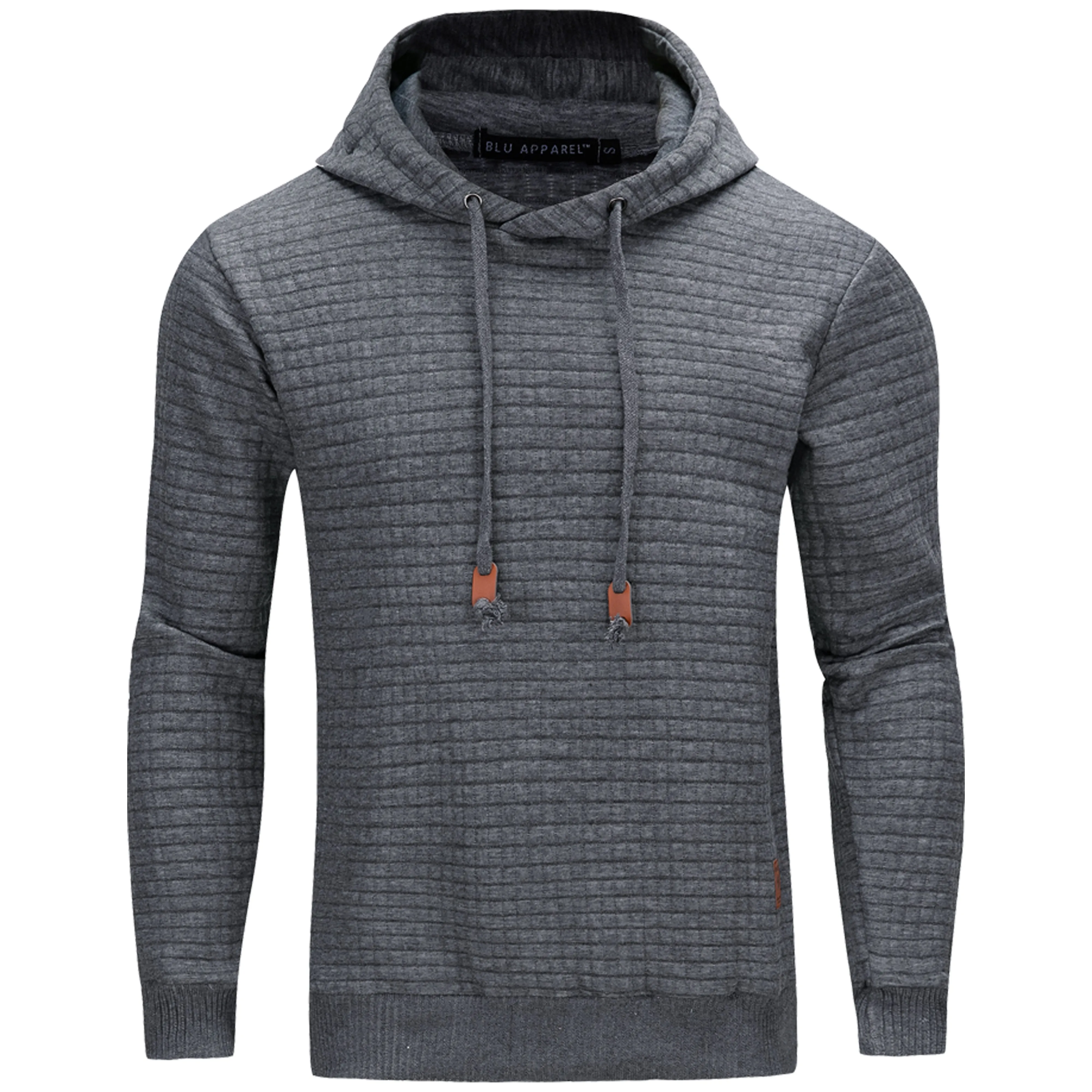 Men's Overhead Textured Hoodie - Grey