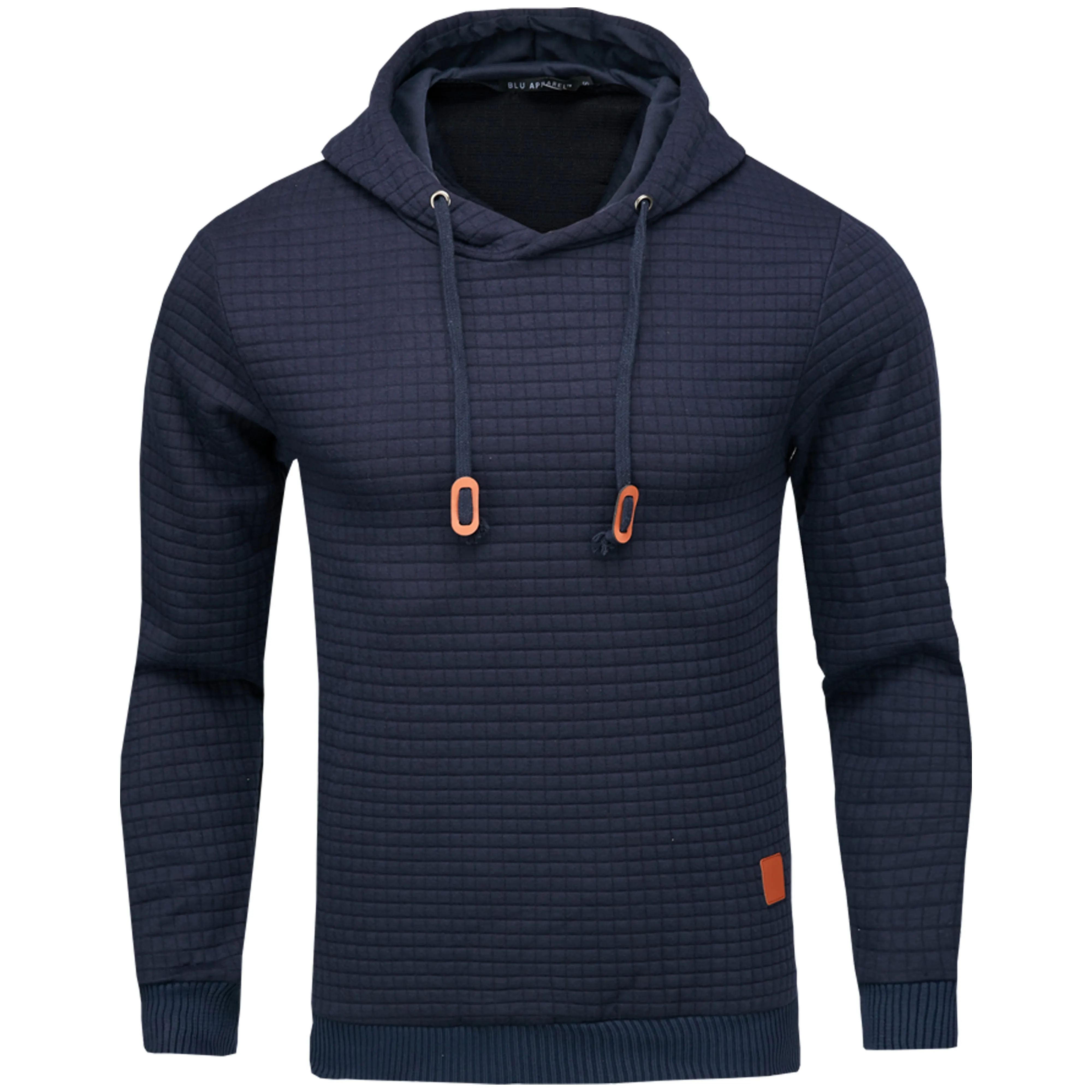 Men's Overhead Textured Hoodie - Grey