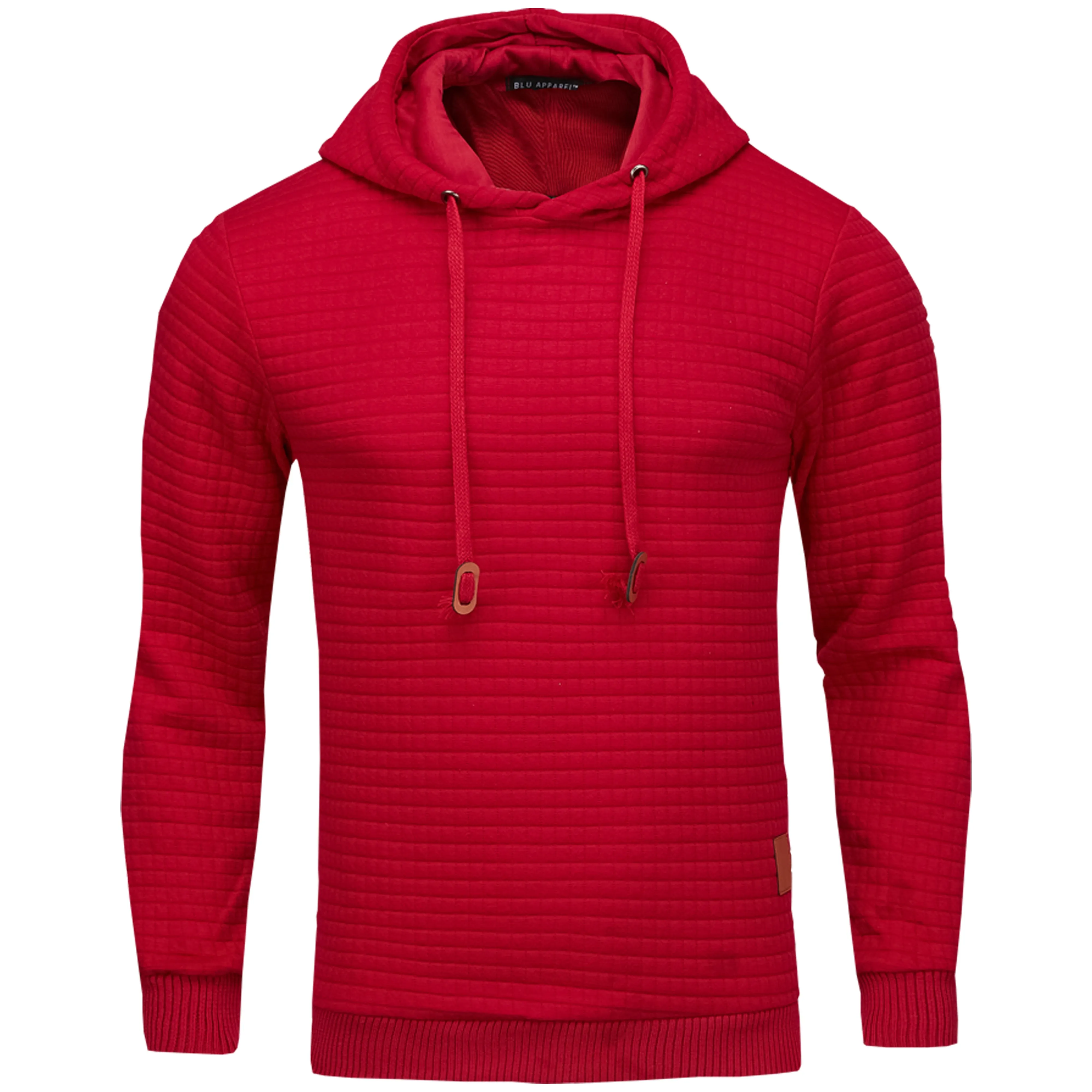 Men's Overhead Textured Hoodie - Grey