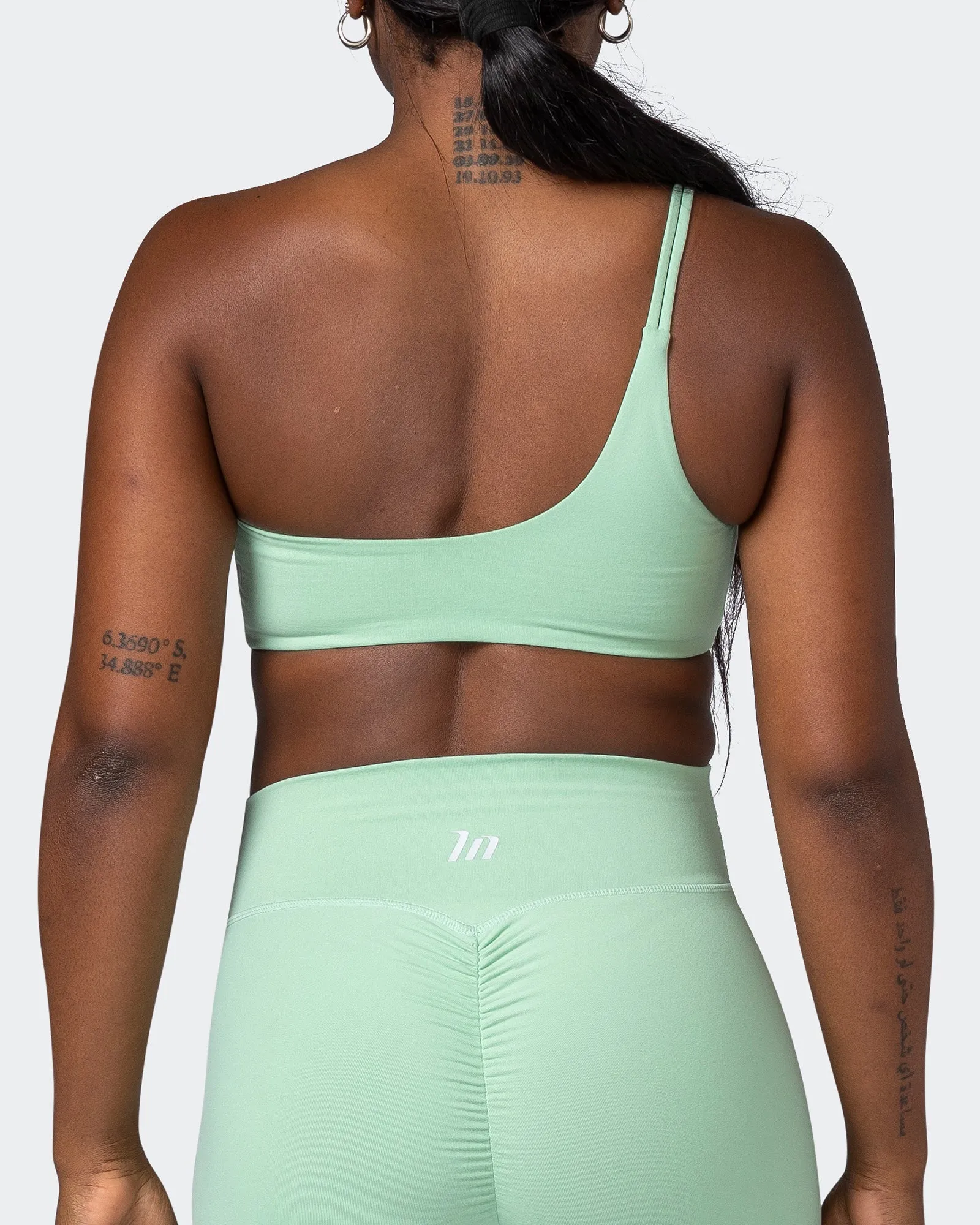 Movement One Shoulder Bralette - Pastel Green
