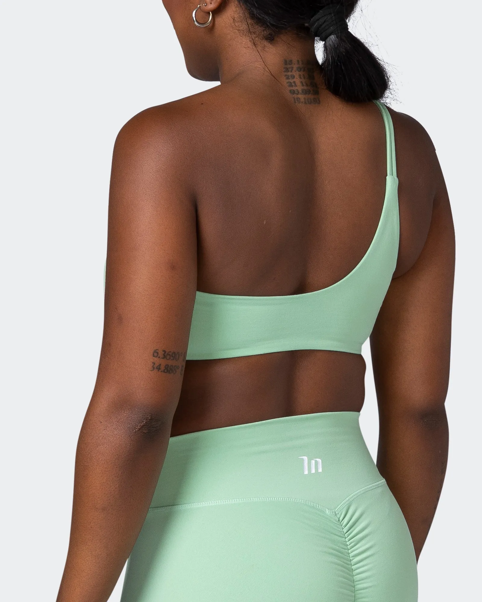 Movement One Shoulder Bralette - Pastel Green