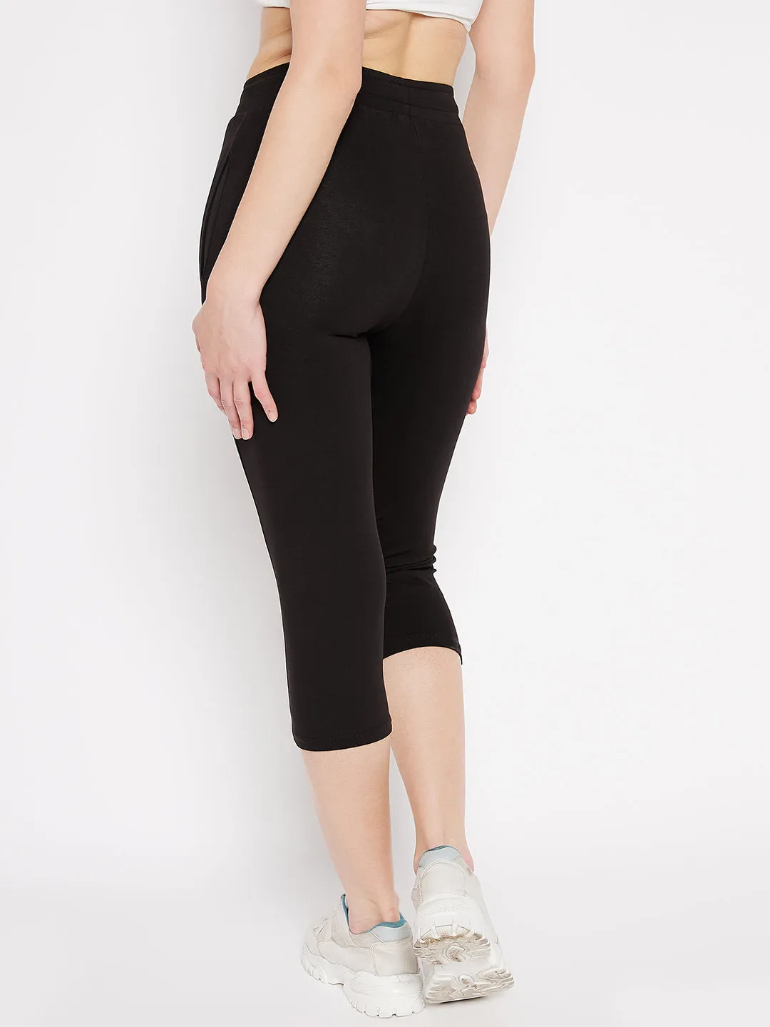 mSECRET Cotton Typography Adorned Skinny fit Capris