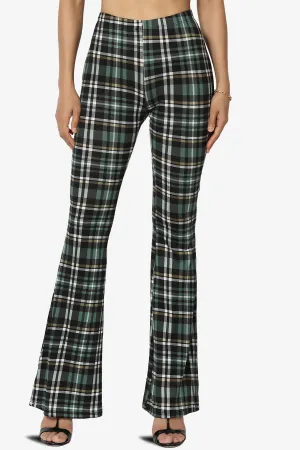 Mumu Plaid Jersey Flare Pants