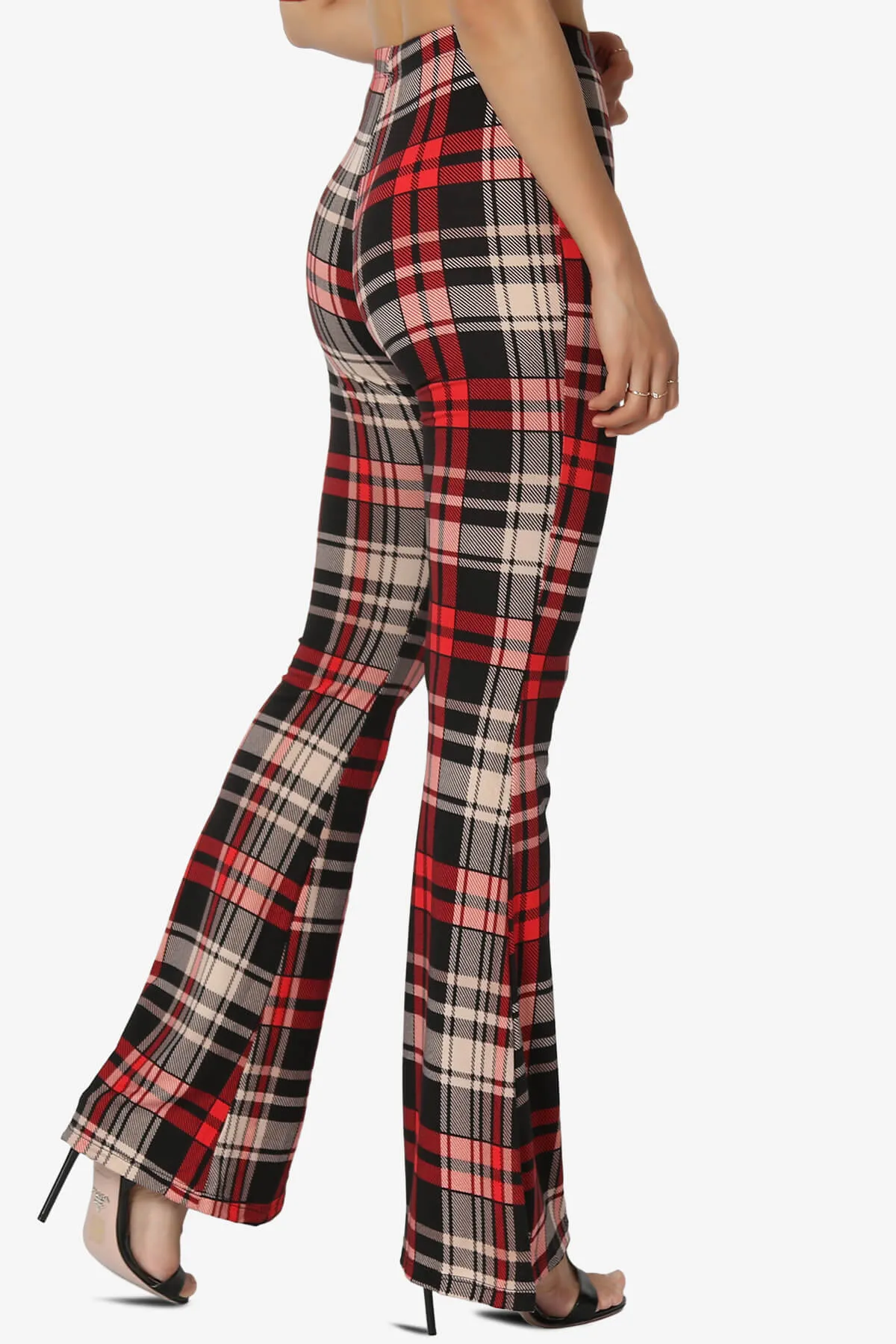 Mumu Plaid Jersey Flare Pants
