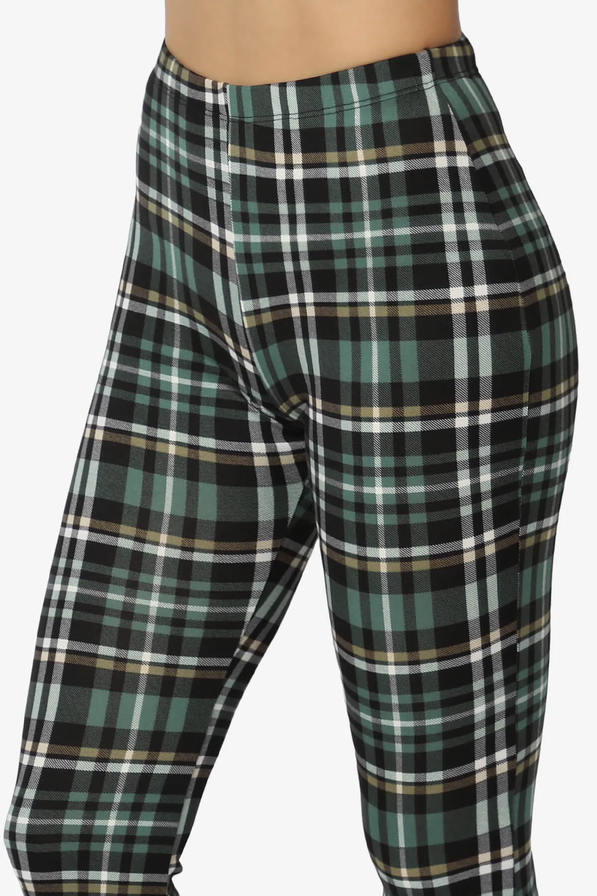 Mumu Plaid Jersey Flare Pants